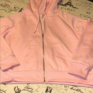 Chic Pink Bomber Jacket with Hood